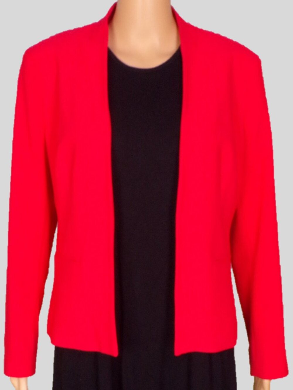 PETER NYGARD size 10 coral open-front blazer triacetate/polyester dry clean only